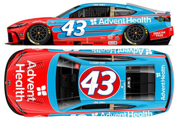 2025 Erik Jones NASCAR Diecast 43 Advent Health Throwback CWC 1:64 Lionel Action ARC 99