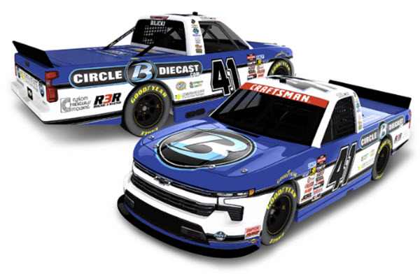 2025 Josh Bilicki NASCAR Diecast 41 Circle B Diecast Truck 1:24 Lionel Action ARC Autographed 98