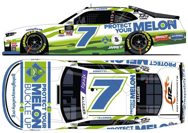 2025 Justin Allgaier NASCAR Diecast 7 Protect Your Melon CWC 1:24 Lionel Action ARC 99