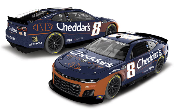 2025 Kyle Busch NASCAR Diecast 8 Cheddars Patriotic Blue CWC 1:24 Lionel Action ARC 99