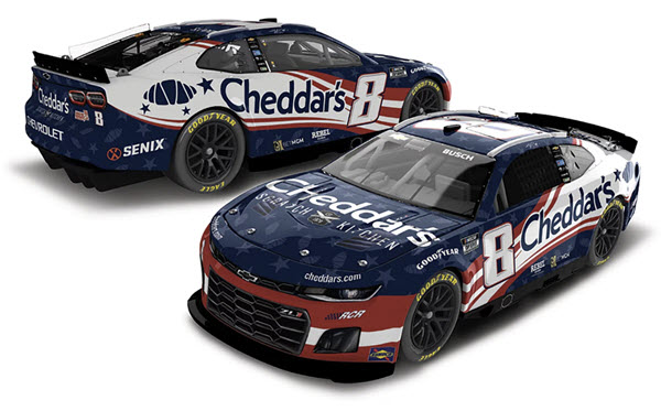 2025 Kyle Busch NASCAR Diecast 8 Cheddars Patriotic Salurtes CWC 1:64 Lionel Action ARC 99