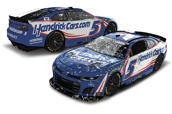 2025 Kyle Larson NASCAR Diecast 5 HendrickCars Hendrick Cars Kansas Win Raced Version 1:24 CWC Lionel Action ARC 99