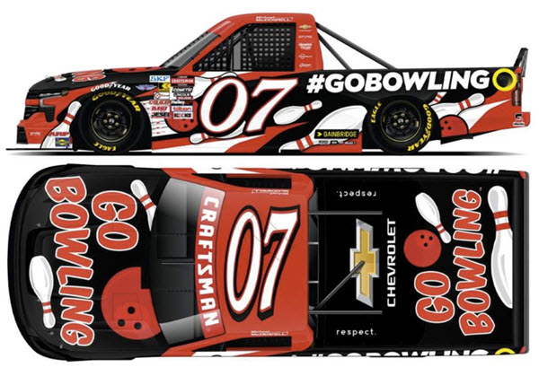 2025 Michael McDowell NASCAR Diecast 07 Go Bowling Truck 1:64 Lionel Action ARC 99