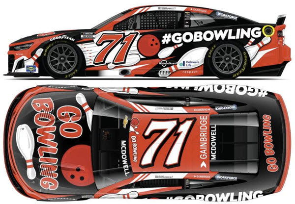 2025 Michael McDowell NASCAR Diecast 71 Go Bowling CWC 1:24 Lionel Action RCCA Elite 99