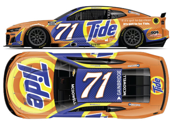 2025 Michael McDowell NASCAR Diecast 71 Tide CWC 1:24 Lionel Action ARC Color Chrome 99