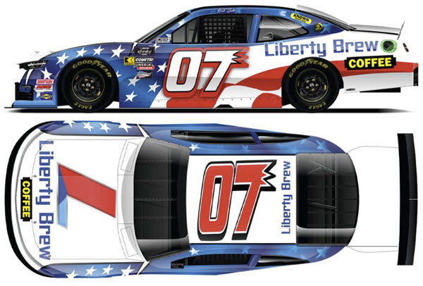 2025 Nick Leitz NASCAR Diecast 07 Liberty Brew Coffee CWC 1:24 Lionel Action ARC Color Chrome 99