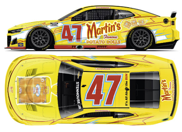 2025 Ricky Stenhouse NASCAR Diecast 47 Martins Famous Potato Rolls CWC 1:24 Lionel Action ARC 99