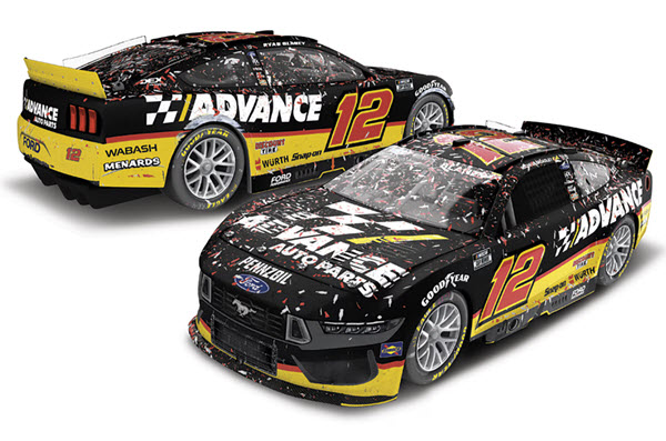 2025 Ryan Blaney NASCAR Diecast 12 Advance Auto Parts Daytona Win Raced Version CWC 1:24 Lionel Action RCCA Elite Liquid Color 99