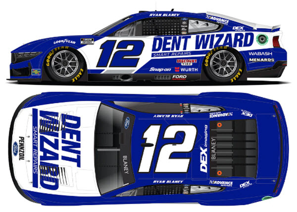 2025 Ryan Blaney NASCAR Diecast 12 Dent Wizard CWC 1:24 Lionel Action ARC Color Chrome 99