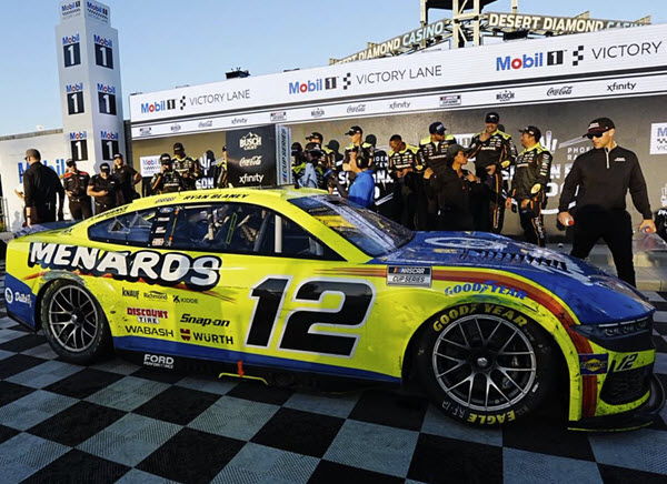 2025 Ryan Blaney NASCAR Diecast 12 Menards Libman Phoenix Win Raced Version CWC 1:24 Lionel Action RCCA Elite 99