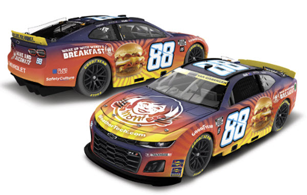 2025 Shane Van Gisbergen NASCAR Diecast 88 Wendys Breakfast Baconator 1:24 CWC Lionel Action ARC Autographed 99