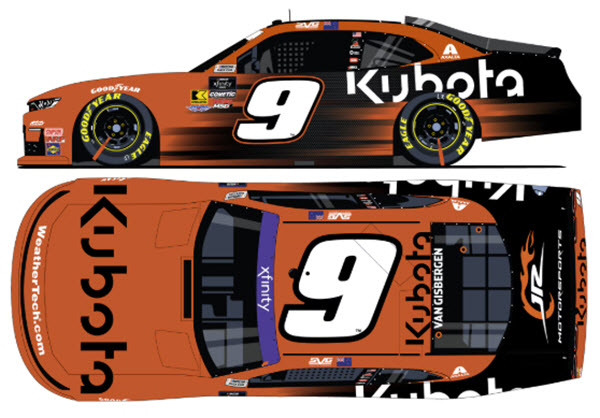 2025 Shane Van Gisbergen NASCAR Diecast 9 Kubota 1:24 CWC Lionel Action ARC Color Chrome 99