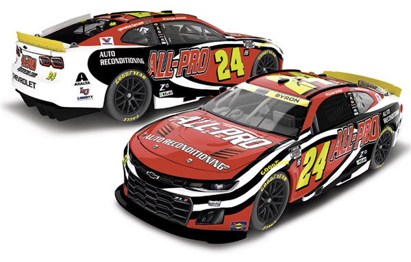 2025 William Byron NASCAR Diecast 24 All Pro CWC 1:24 Lionel Action RCCA Elite Color Chrome 98