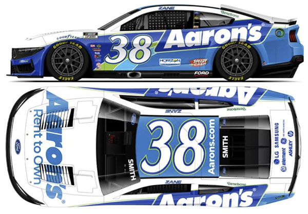 2025 Zane Smith NASCAR Diecast 38 Aarons CWC 1:24 Lionel Action ARC Color Chrome 99