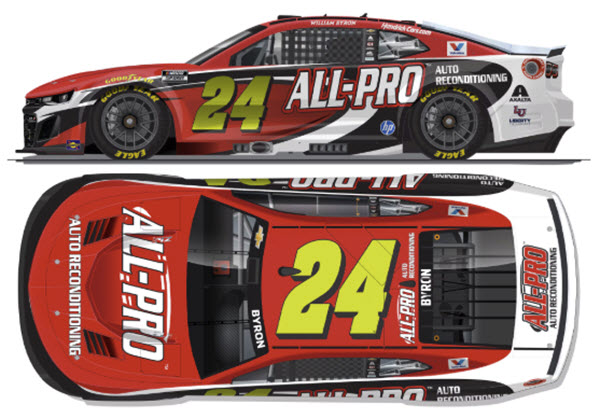 2026 William Byron NASCAR Diecast 24 All Pro CWC 1:24 Lionel Action ARC 99