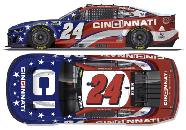 2026 William Byron NASCAR Diecast 24 Cincinnati CWC 1:24 Lionel Action RCCA Elite Color Chrome 99