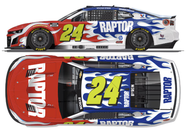 2026 William Byron NASCAR Diecast 24 Raptor CWC 1:24 Lionel Action RCCA Elite Liquid Color 99