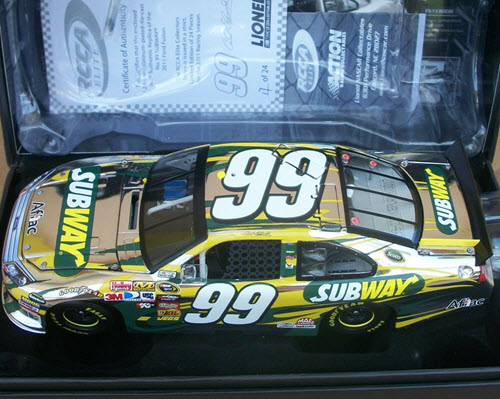 99 Carl Edwards Diecast 2011 Subway CWC 1:24 Lionel Action RCCA Elite Platinum 1